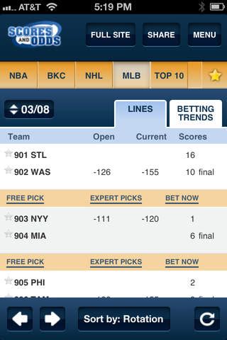 scoresandodds mobile